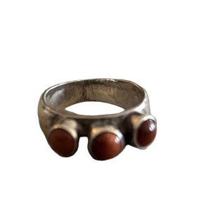 Silpada Silver Band with Rich Red Accents